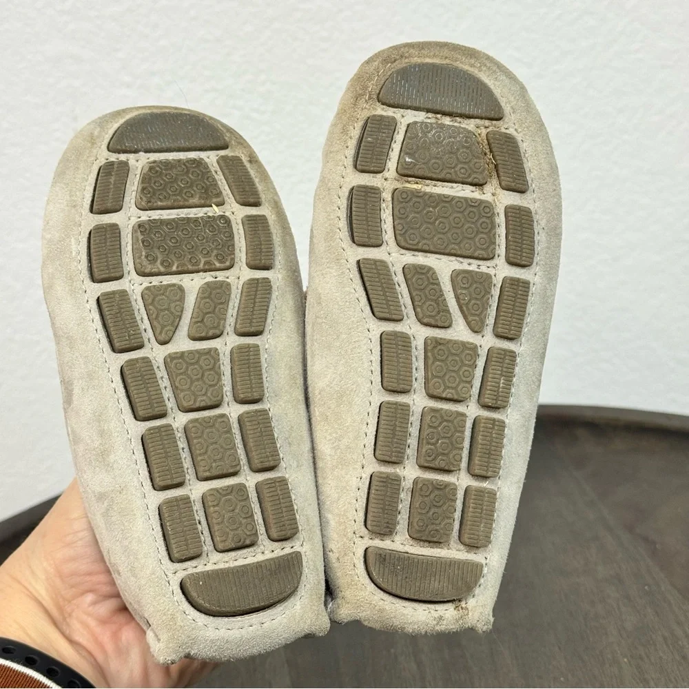 Janie and Jack Kids Size 9 Gray Suede Leather Slip On Loafers Classic‎ Preppy